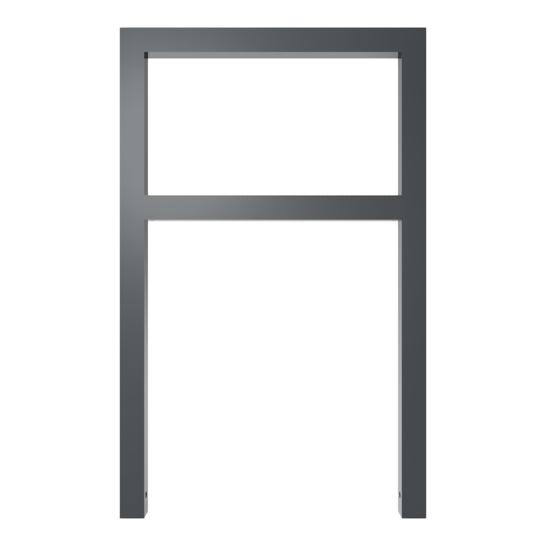 Schake Anlehnbügel aus Vierkantrohr 60x60mm, Breite: 750mm Gesamthöhe:1200 mm + Querholm, beschichtet