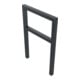 Schake Anlehnbügel aus Vierkantrohr 60x60mm, Breite: 750mm Gesamthöhe:1200 mm + Querholm, beschichtet