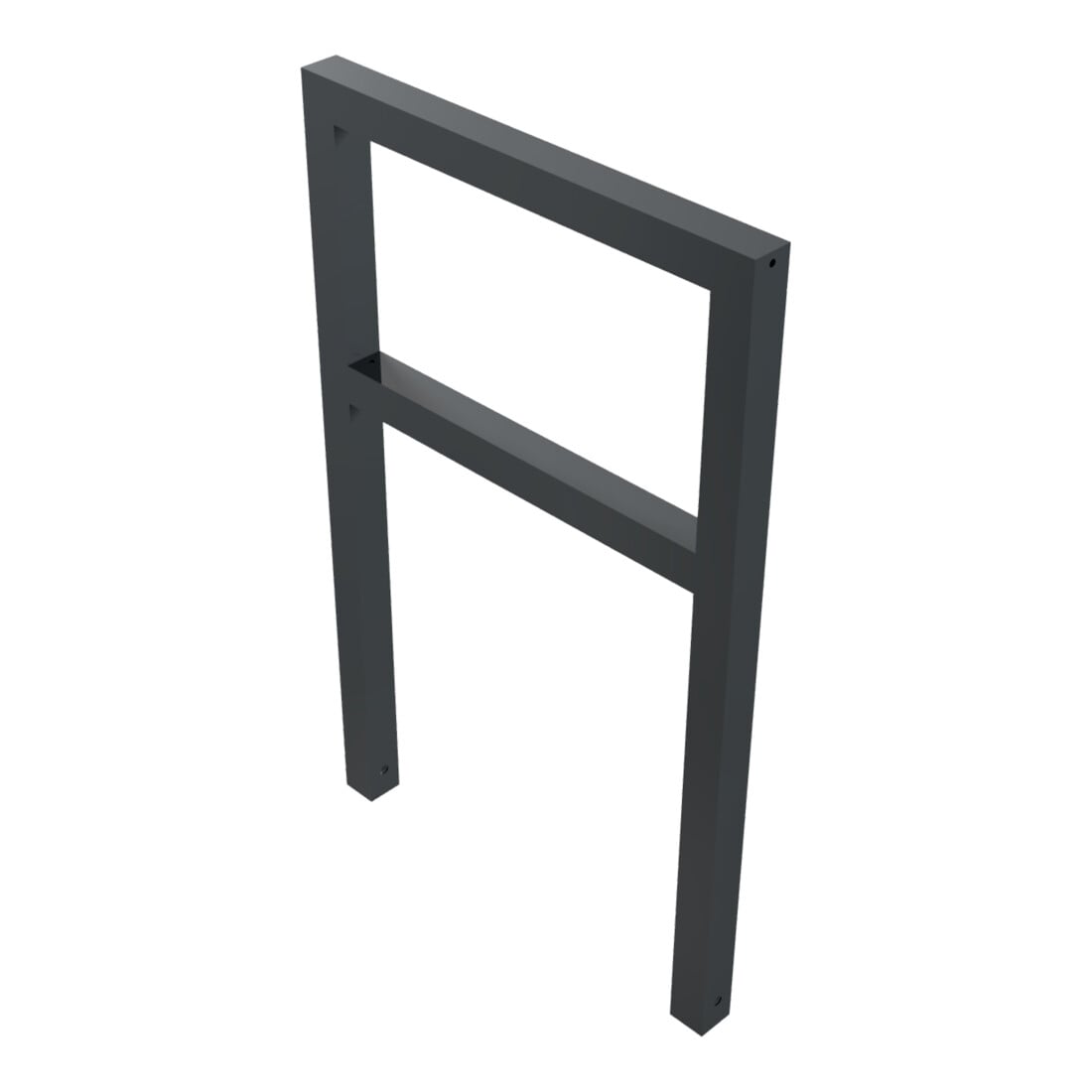 Schake Anlehnbügel aus Vierkantrohr 60x60mm, Breite: 750mm Gesamthöhe:1200 mm + Querholm, beschichtet