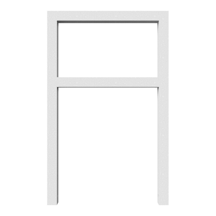 Schake Anlehnbügel aus Vierkantrohr 60x60mm, Breite: 750mm Gesamthöhe:1200 mm + Querholm feuerverzinkt