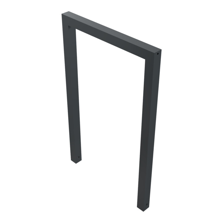 Schake Anlehnbügel aus Vierkantrohr 60x60mm, Breite: 750mm, Höhe: 1200 mm, ohne Querholm, beschichtet