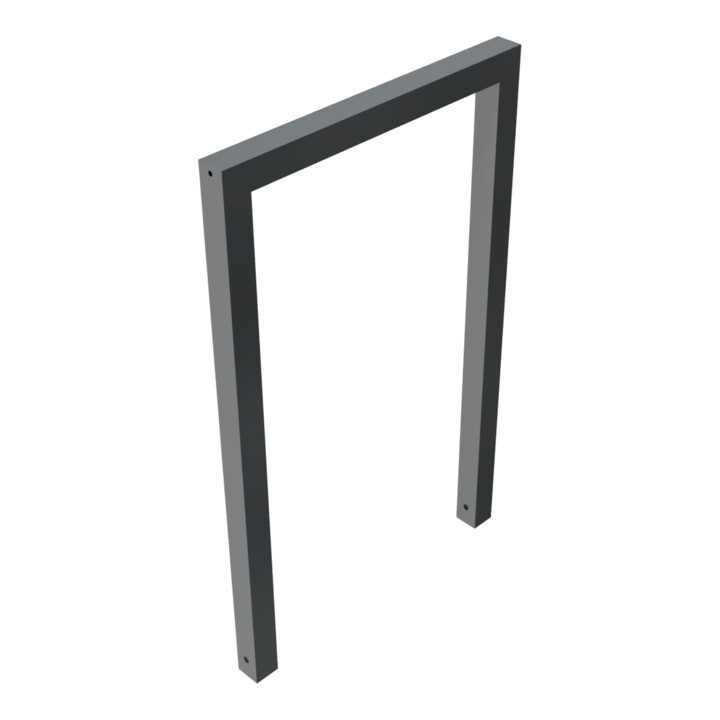 Schake Anlehnbügel aus Vierkantrohr 60x60mm, Breite: 750mm, Höhe: 1200 mm, ohne Querholm, beschichtet