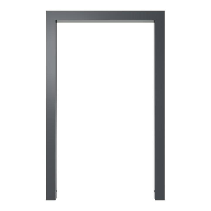 Schake Anlehnbügel aus Vierkantrohr 60x60mm, Breite: 750mm, Höhe: 1200 mm, ohne Querholm, beschichtet