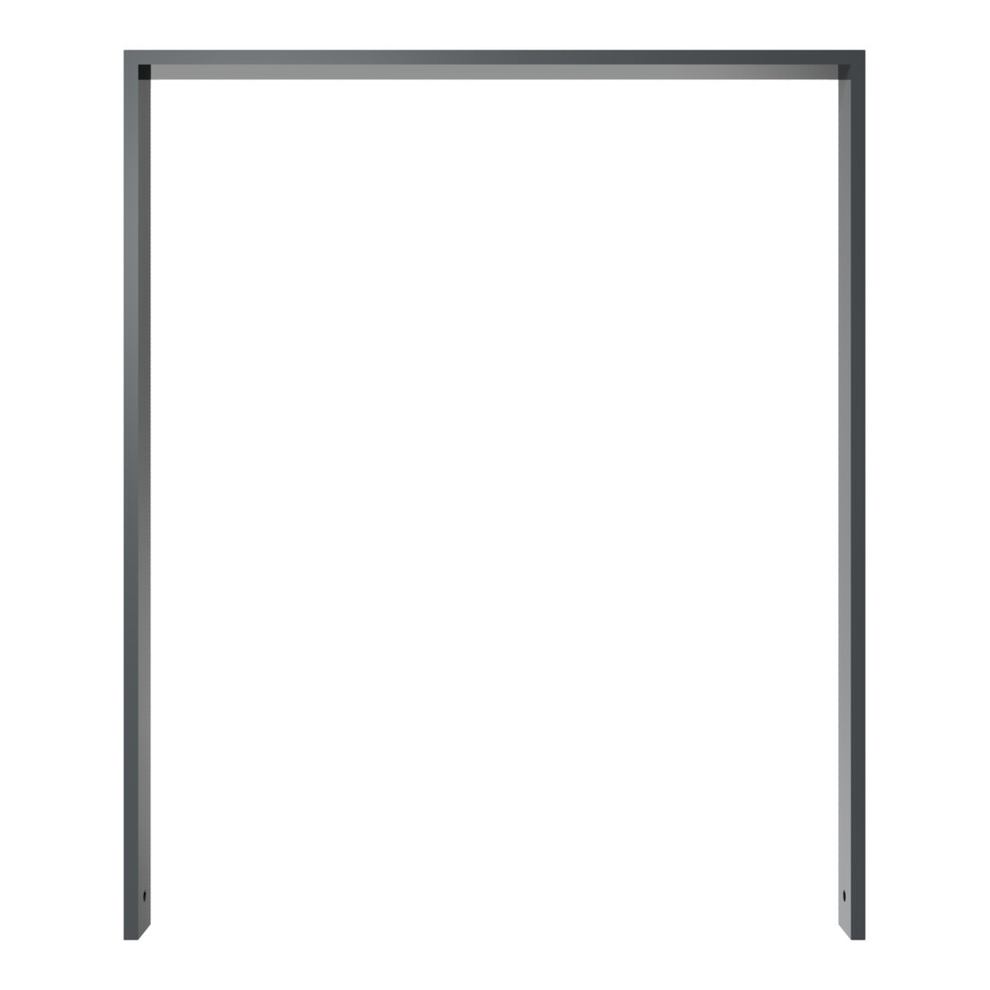 Schake Anlehnbügel aus Vierkantrohr 80x20mm, Breite: 1000mm Gesamthöhe:1200 mm ohne Querholm, beschichtet