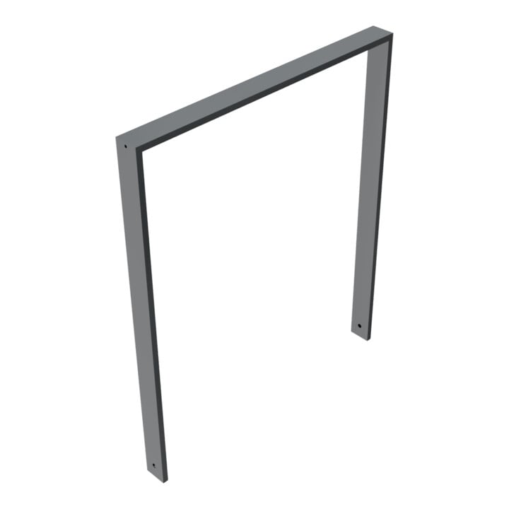 Schake Anlehnbügel aus Vierkantrohr 80x20mm, Breite: 1000mm Gesamthöhe:1200 mm ohne Querholm, beschichtet