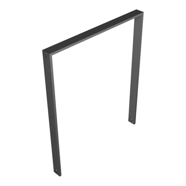 Schake Anlehnbügel aus Vierkantrohr 80x20mm, Breite: 1000mm Gesamthöhe:1200 mm ohne Querholm feuerverzinkt