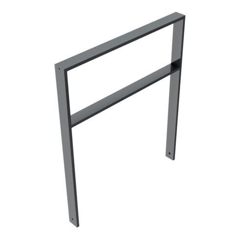 Schake Anlehnbügel aus Vierkantrohr 80x20mm, Breite: 1000mm Gesamthöhe:1200 mm + Querholm, beschichtet