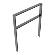 Schake Anlehnbügel aus Vierkantrohr 80x20mm, Breite: 1000mm Gesamthöhe:1200 mm + Querholm, beschichtet-2