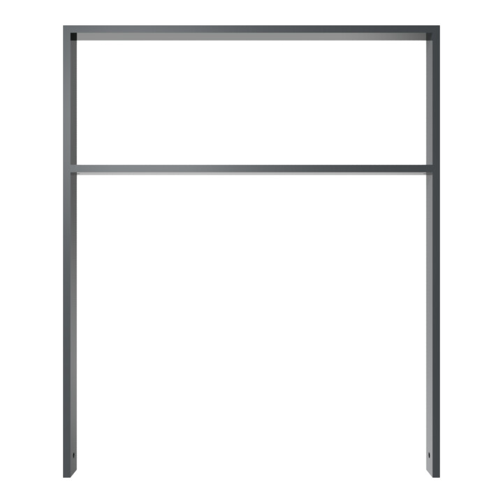 Schake Anlehnbügel aus Vierkantrohr 80x20mm, Breite: 1000mm Gesamthöhe:1200 mm + Querholm, beschichtet