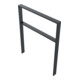 Schake Anlehnbügel aus Vierkantrohr 80x20mm, Breite: 1000mm Gesamthöhe:1200 mm + Querholm, beschichtet-5