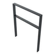 Schake Anlehnbügel aus Vierkantrohr 80x20mm, Breite: 1000mm Gesamthöhe:1200 mm + Querholm, beschichtet-5