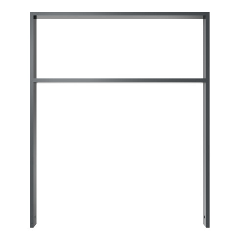 Schake Anlehnbügel aus Vierkantrohr 80x20mm, Breite: 1000mm Gesamthöhe:1200 mm + Querholm, beschichtet