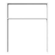 Schake Anlehnbügel aus Vierkantrohr 80x20mm, Breite: 1000mm Gesamthöhe:1200 mm + Querholm feuerverzinkt-5