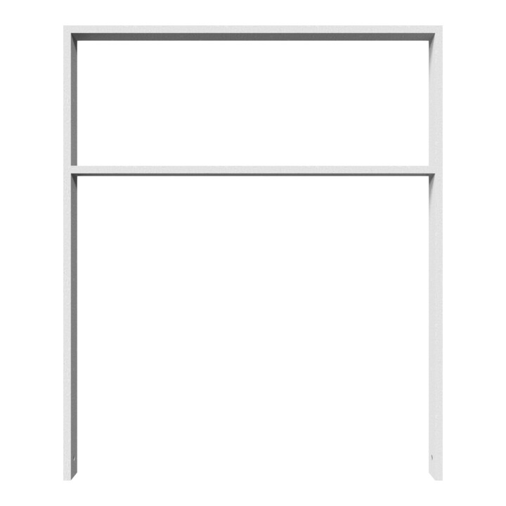 Schake Anlehnbügel aus Vierkantrohr 80x20mm, Breite: 1000mm Gesamthöhe:1200 mm + Querholm feuerverzinkt