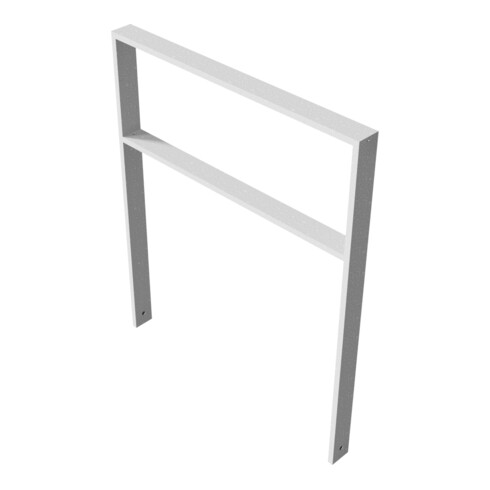 Schake Anlehnbügel aus Vierkantrohr 80x20mm, Breite: 1000mm Gesamthöhe:1200 mm + Querholm feuerverzinkt
