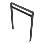 Schake Anlehnbügel aus Vierkantrohr 80x20mm, Breite: 1000mm Gesamthöhe:1200 mm + Querholm (kleiner Abstand), beschichtet-5