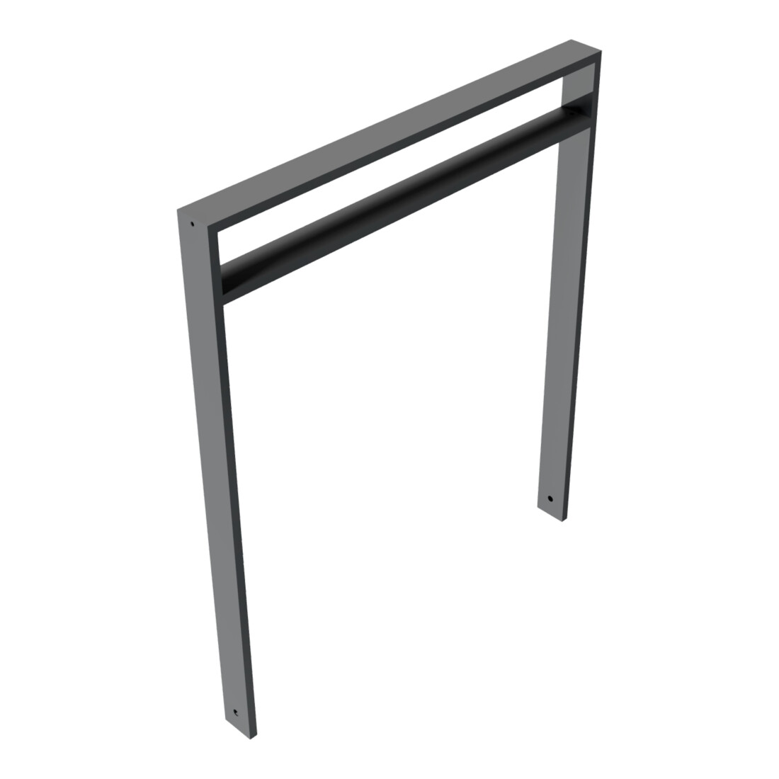 Schake Anlehnbügel aus Vierkantrohr 80x20mm, Breite: 1000mm Gesamthöhe:1200 mm + Querholm (kleiner Abstand), beschichtet