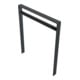 Schake Anlehnbügel aus Vierkantrohr 80x20mm, Breite: 1000mm Gesamthöhe:1200 mm + Querholm (kleiner Abstand), beschichtet