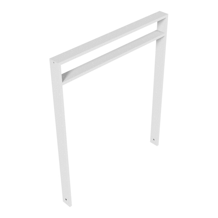 Schake Anlehnbügel aus Vierkantrohr 80x20mm, Breite: 1000mm Gesamthöhe:1200 mm + Querholm (kleiner Abstand) feuerverzinkt