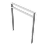 Schake Anlehnbügel aus Vierkantrohr 80x20mm, Breite: 1000mm Gesamthöhe:1200 mm + Querholm (kleiner Abstand) feuerverzinkt-5