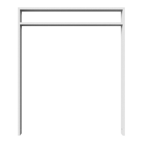 Schake Anlehnbügel aus Vierkantrohr 80x20mm, Breite: 1000mm Gesamthöhe:1200 mm + Querholm (kleiner Abstand) feuerverzinkt