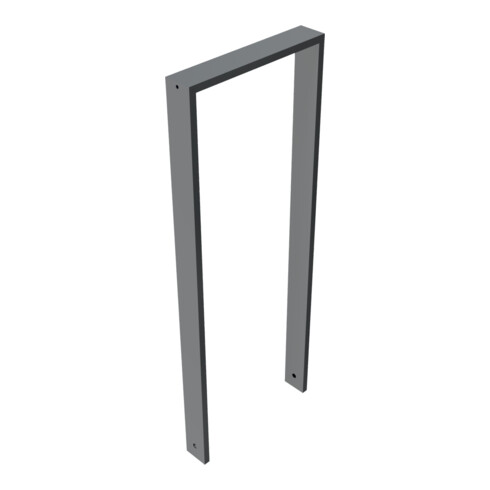 Schake Anlehnbügel aus Vierkantrohr 80x20mm, Breite: 450mm Gesamthöhe:1200 mm ohne Querholm, beschichtet