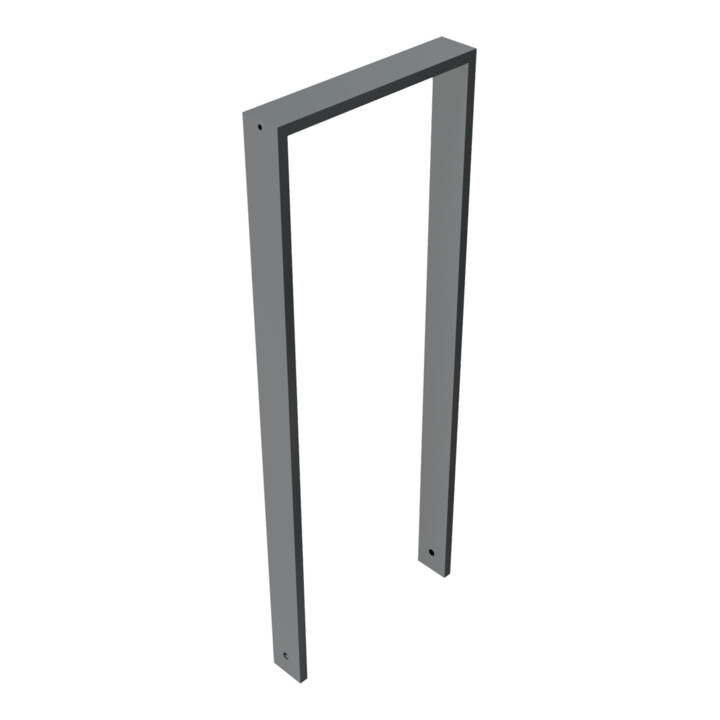 Schake Anlehnbügel aus Vierkantrohr 80x20mm, Breite: 450mm Gesamthöhe:1200 mm ohne Querholm, beschichtet