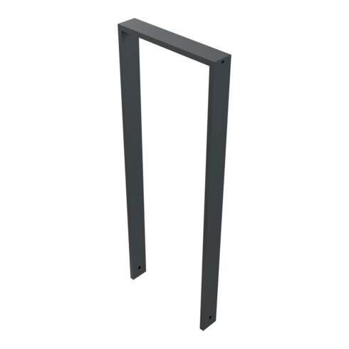 Schake Anlehnbügel aus Vierkantrohr 80x20mm, Breite: 450mm Gesamthöhe:1200 mm ohne Querholm, beschichtet