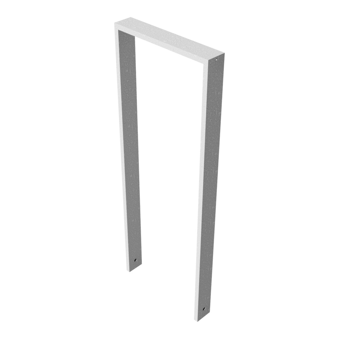 Schake Anlehnbügel aus Vierkantrohr 80x20mm, Breite: 450mm Gesamthöhe:1200 mm ohne Querholm feuerverzinkt