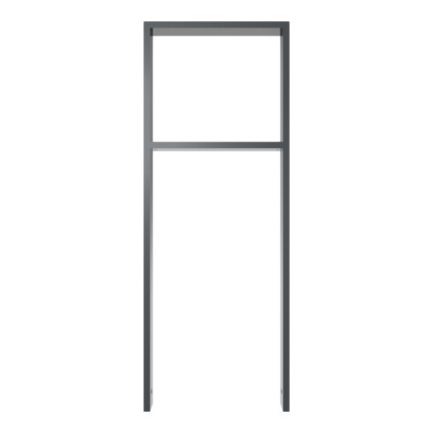 Schake Anlehnbügel aus Vierkantrohr 80x20mm, Breite: 450mm Gesamthöhe:1200 mm + Querholm, beschichtet