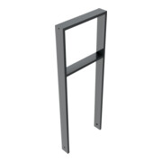 Schake Anlehnbügel aus Vierkantrohr 80x20mm, Breite: 450mm Gesamthöhe:1200 mm + Querholm, beschichtet-4