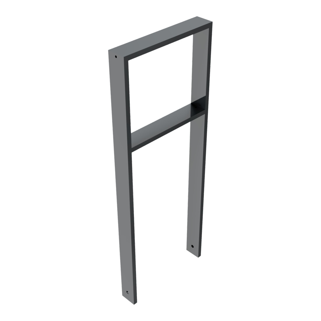 Schake Anlehnbügel aus Vierkantrohr 80x20mm, Breite: 450mm Gesamthöhe:1200 mm + Querholm, beschichtet