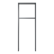 Schake Anlehnbügel aus Vierkantrohr 80x20mm, Breite: 450mm Gesamthöhe:1200 mm + Querholm, beschichtet-5