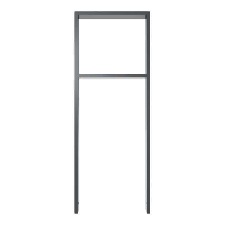 Schake Anlehnbügel aus Vierkantrohr 80x20mm, Breite: 450mm Gesamthöhe:1200 mm + Querholm, beschichtet