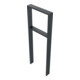 Schake Anlehnbügel aus Vierkantrohr 80x20mm, Breite: 450mm Gesamthöhe:1200 mm + Querholm, beschichtet