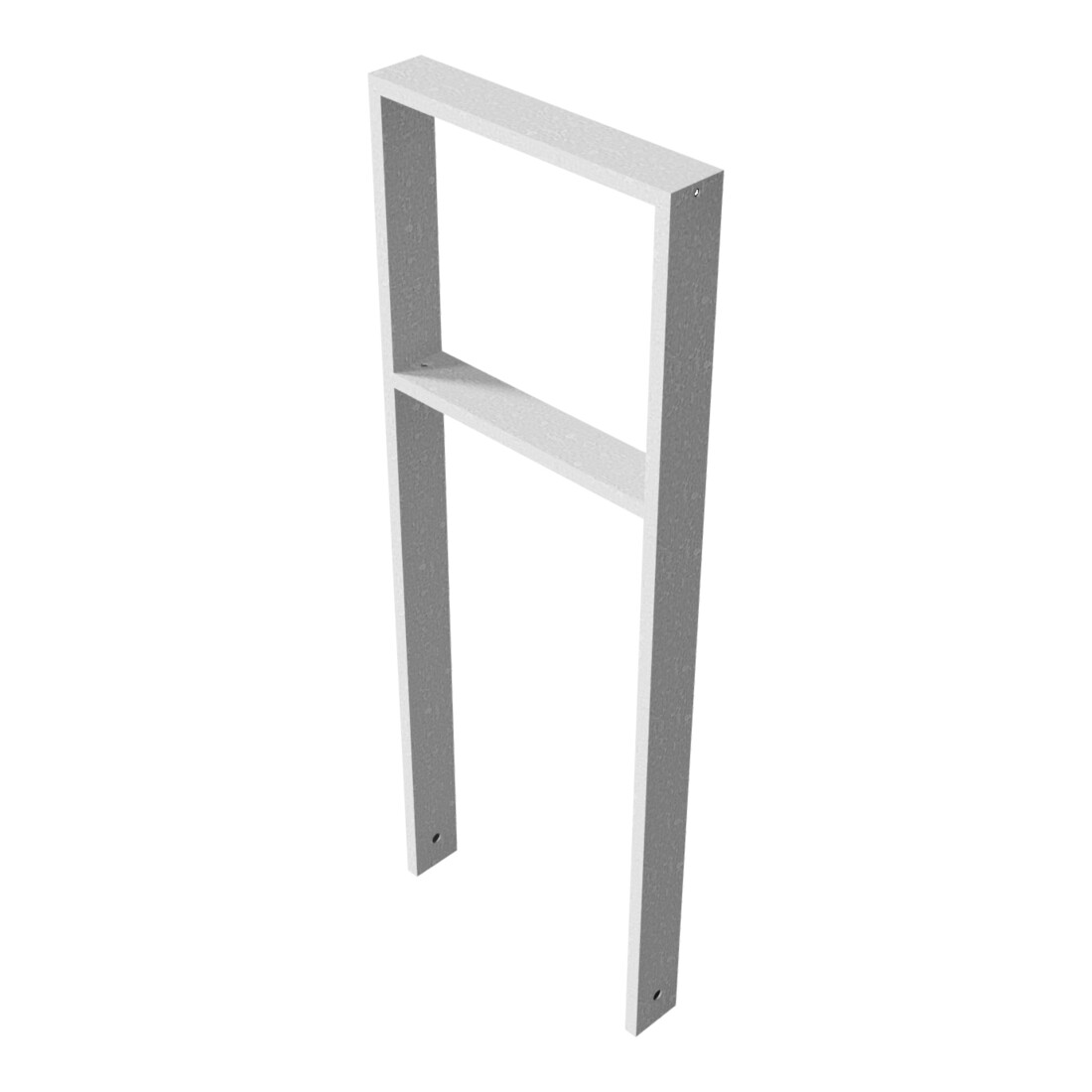 Schake Anlehnbügel aus Vierkantrohr 80x20mm, Breite: 450mm Gesamthöhe:1200 mm + Querholm feuerverzinkt