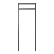 Schake Anlehnbügel aus Vierkantrohr 80x20mm, Breite: 450mm Gesamthöhe:1200 mm + Querholm (kleiner Abstand), beschichtet-2