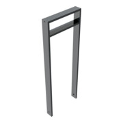 Schake Anlehnbügel aus Vierkantrohr 80x20mm, Breite: 450mm Gesamthöhe:1200 mm + Querholm (kleiner Abstand), beschichtet-4