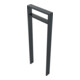 Schake Anlehnbügel aus Vierkantrohr 80x20mm, Breite: 450mm Gesamthöhe:1200 mm + Querholm (kleiner Abstand), beschichtet