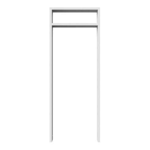 Schake Anlehnbügel aus Vierkantrohr 80x20mm, Breite: 450mm Gesamthöhe:1200 mm + Querholm (kleiner Abstand) feuerverzinkt