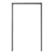 Schake Anlehnbügel aus Vierkantrohr 80x20mm, Breite: 750mm Gesamthöhe:1200 mm ohne Querholm, beschichtet-2