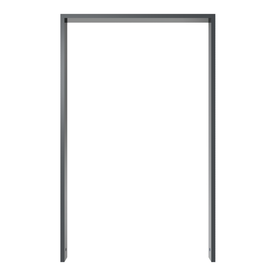 Schake Anlehnbügel aus Vierkantrohr 80x20mm, Breite: 750mm Gesamthöhe:1200 mm ohne Querholm, beschichtet