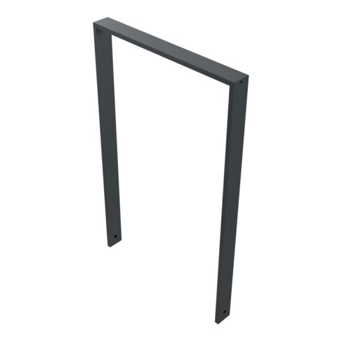 Schake Anlehnbügel aus Vierkantrohr 80x20mm, Breite: 750mm Gesamthöhe:1200 mm ohne Querholm, beschichtet