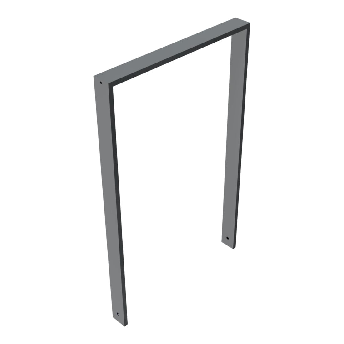 Schake Anlehnbügel aus Vierkantrohr 80x20mm, Breite: 750mm Gesamthöhe:1200 mm ohne Querholm, beschichtet