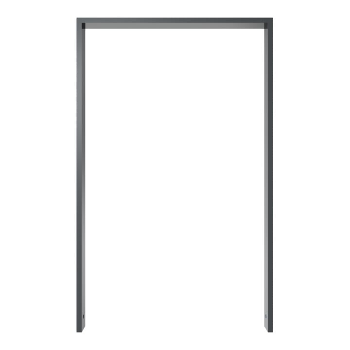 Schake Anlehnbügel aus Vierkantrohr 80x20mm, Breite: 750mm Gesamthöhe:1200 mm ohne Querholm, beschichtet