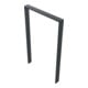 Schake Anlehnbügel aus Vierkantrohr 80x20mm, Breite: 750mm Gesamthöhe:1200 mm ohne Querholm, beschichtet
