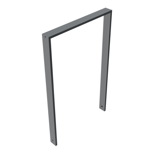 Schake Anlehnbügel aus Vierkantrohr 80x20mm, Breite: 750mm Gesamthöhe:1200 mm ohne Querholm, beschichtet