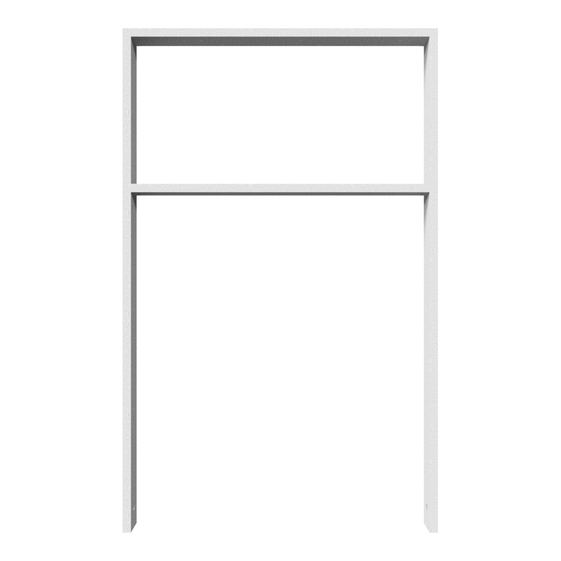 Schake Anlehnbügel aus Vierkantrohr 80x20mm, Breite: 750mm Gesamthöhe:1200 mm + Querholm feuerverzinkt