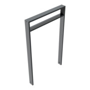 Schake Anlehnbügel aus Vierkantrohr 80x20mm, Breite: 750mm Gesamthöhe: 1200 mm + Querholm (kleiner Abstand), beschichtet-4