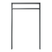 Schake Anlehnbügel aus Vierkantrohr 80x20mm, Breite: 750mm Gesamthöhe: 1200 mm + Querholm (kleiner Abstand), beschichtet-5